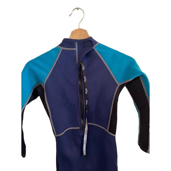 Natyfly Blue Swim Full Body Wetsuit Kid's Child's Size XL Zip Up Neoprene - Picture 2 of 5